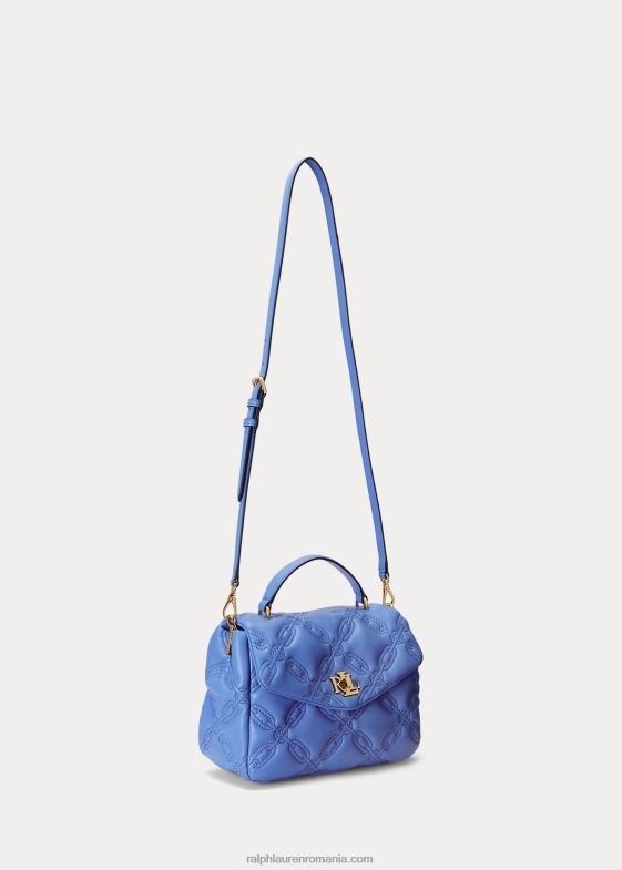 albastru noua anglie femei Ralph Lauren ghiozdan farrah mediu din piele matlasata 046885406