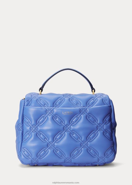 albastru noua anglie femei Ralph Lauren ghiozdan farrah mediu din piele matlasata 046885406