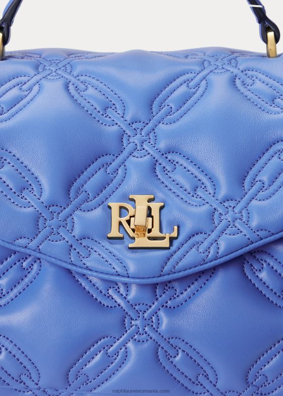 albastru noua anglie femei Ralph Lauren ghiozdan farrah mediu din piele matlasata 046885406