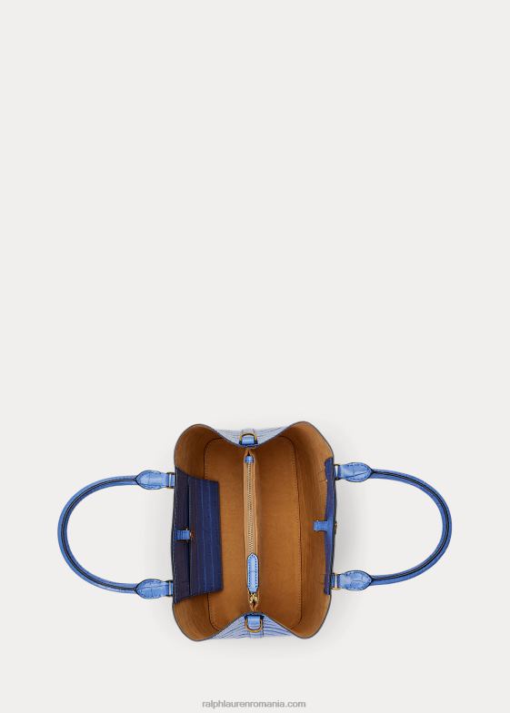 albastru noua anglie femei Ralph Lauren ghiozdan marcy mediu din piele gofrată 046885457