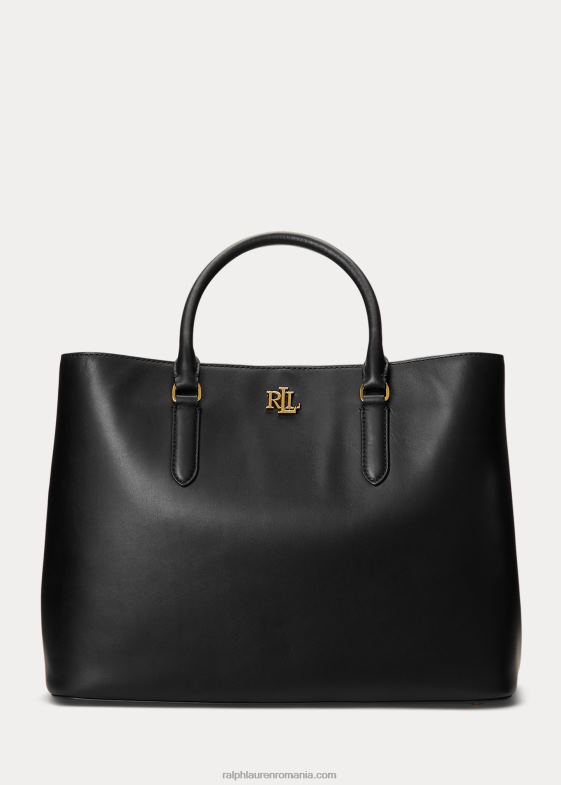negru femei Ralph Lauren ghiozdan mare din piele 046885361