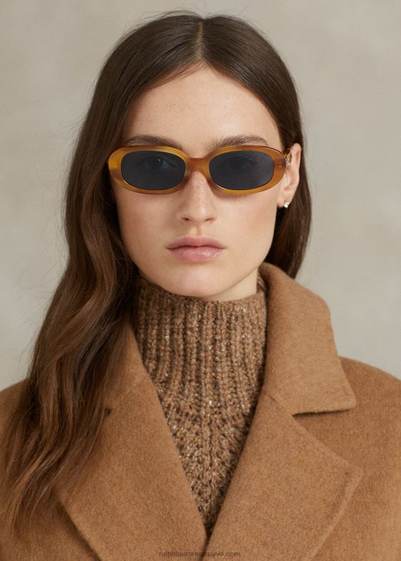 havana miere de lumină strălucitoare femei Ralph Lauren ochelarii de soare polo retro 046885544