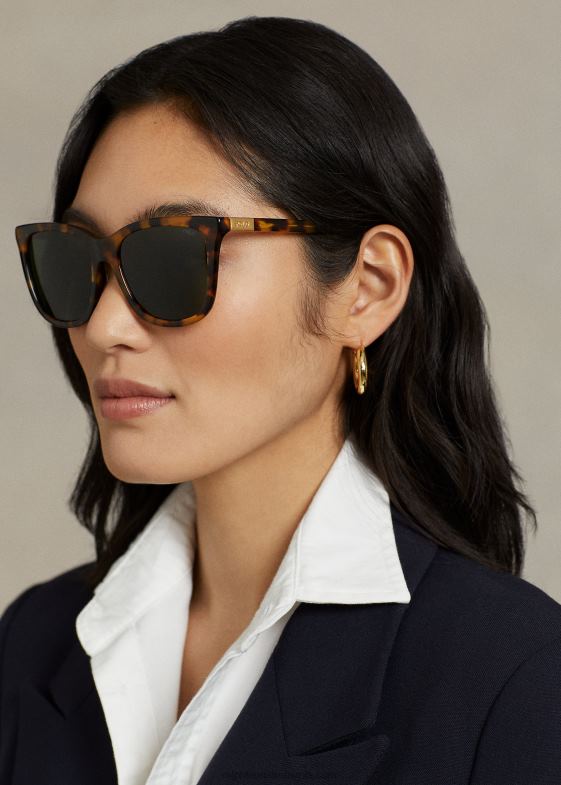 havana strălucitoare femei Ralph Lauren ochelarii de soare polo wayfarer 046885540