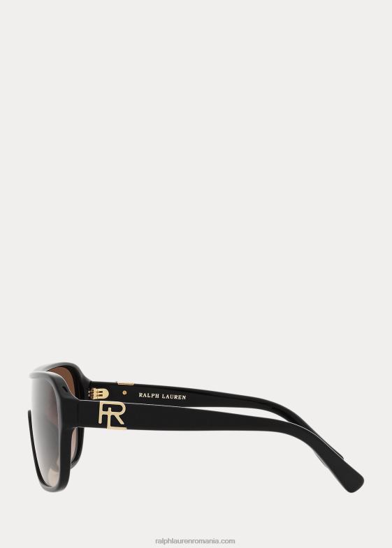 negru femei Ralph Lauren ochelari de soare rl dillon 046885579