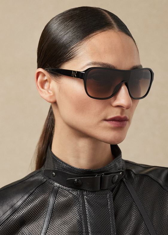 negru femei Ralph Lauren ochelari de soare rl dillon 046885579