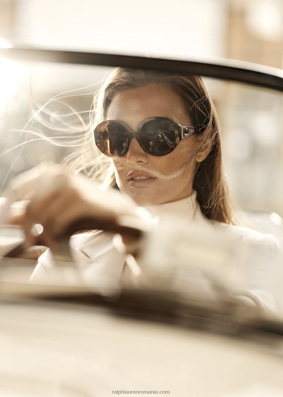 negru strălucitor femei Ralph Lauren ochelari de soare etrier antibes 046885602