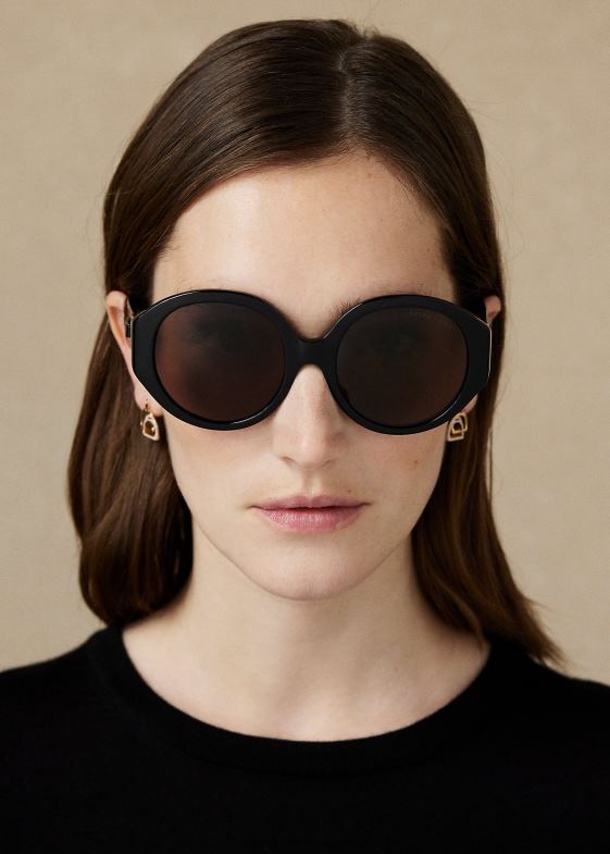 negru strălucitor femei Ralph Lauren ochelari de soare etrier antibes 046885602