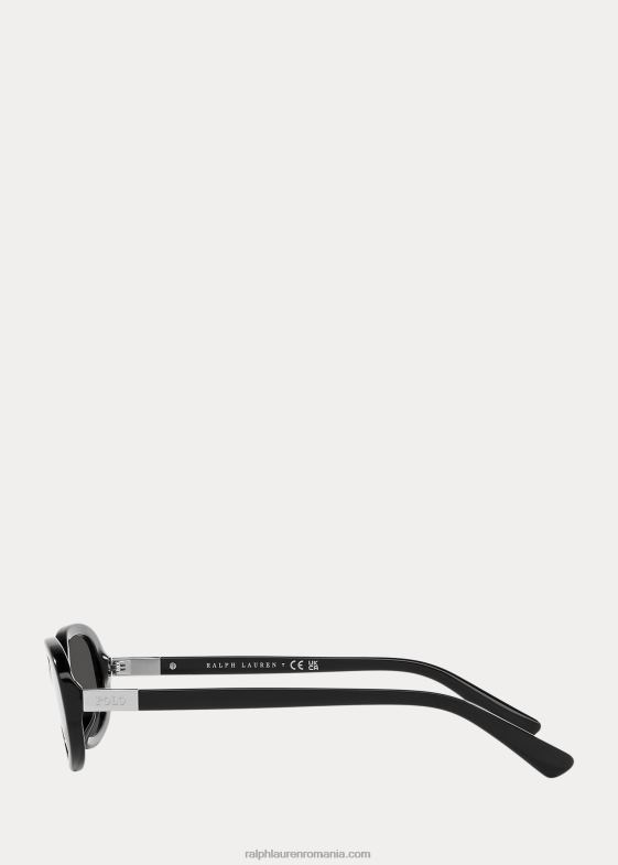 negru strălucitor femei Ralph Lauren ochelarii de soare polo retro 046885542
