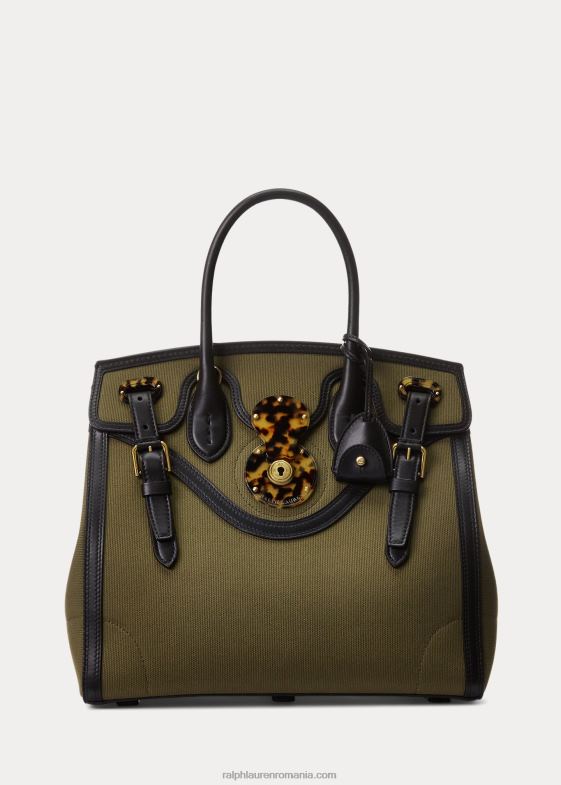 măsline femei Ralph Lauren pânză și piele soft Ricky 33 046885145