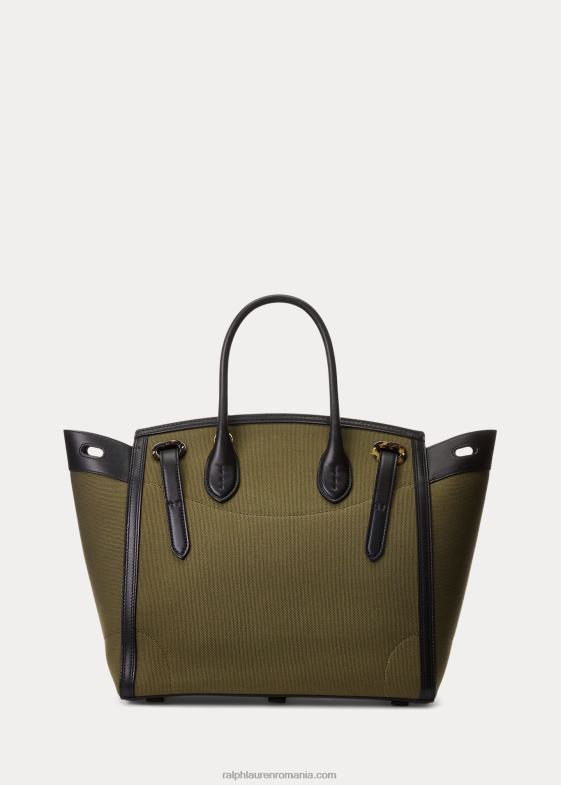 măsline femei Ralph Lauren pânză și piele soft Ricky 33 046885145