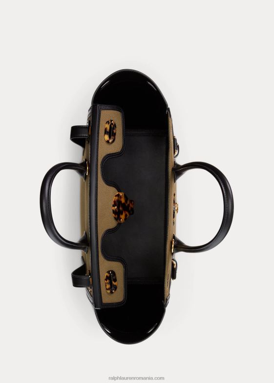 măsline femei Ralph Lauren pânză și piele soft Ricky 33 046885145