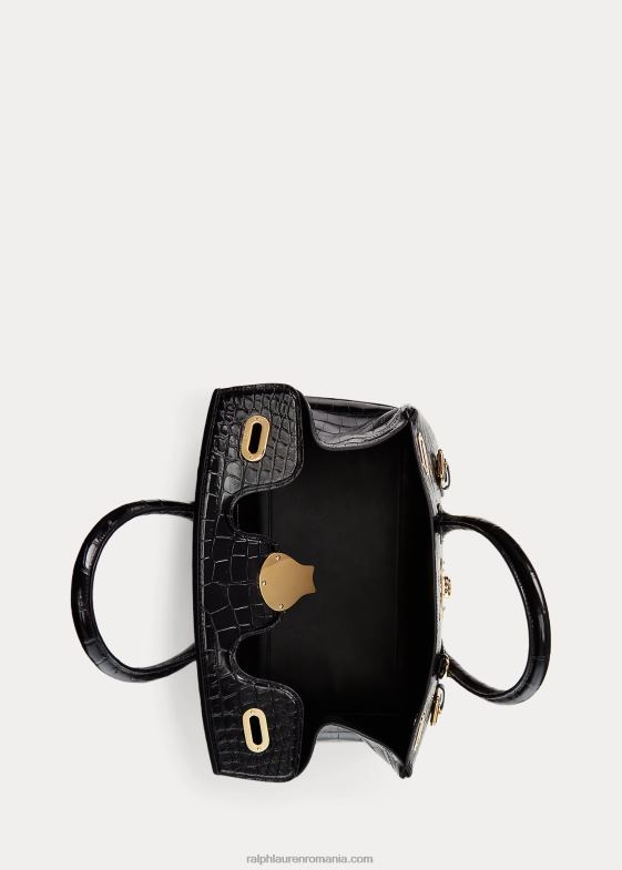 negru femei Ralph Lauren aligator Ricky 33 046885321