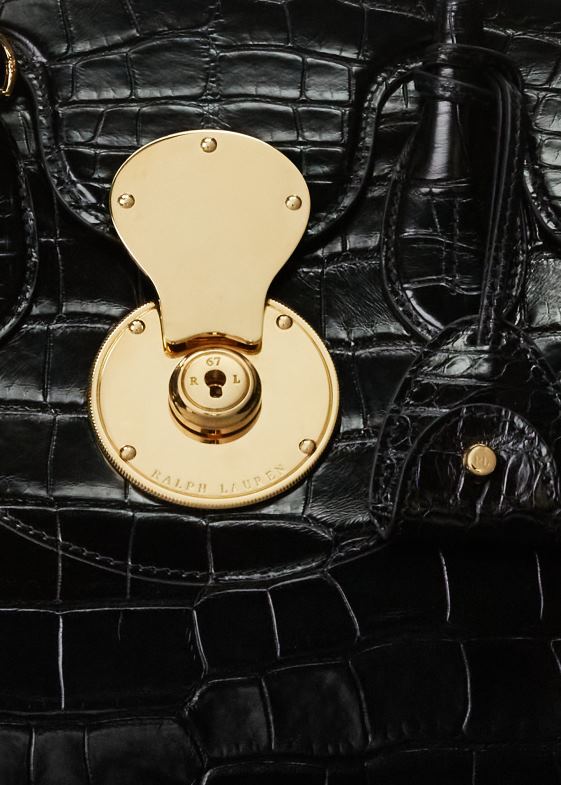 negru femei Ralph Lauren aligator Ricky 33 046885321