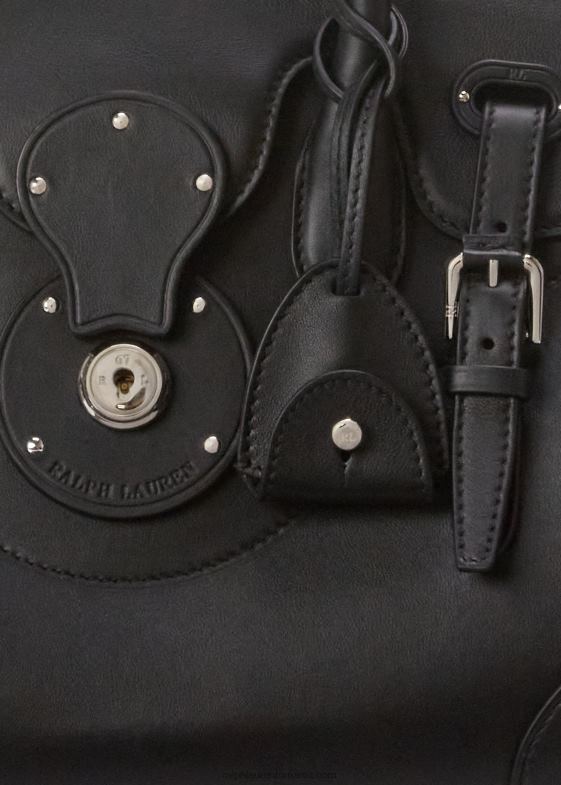 negru femei Ralph Lauren piele nappa moale Ricky 27 046885323