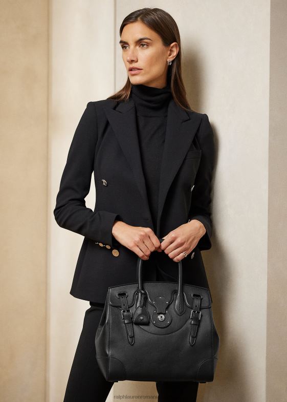 negru femei Ralph Lauren piele nappa moale Ricky 33 046885313