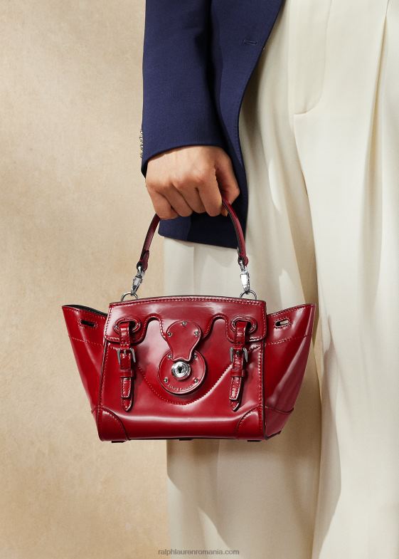 rosu intens femei Ralph Lauren piele de vițel moale Ricky 18 046885328