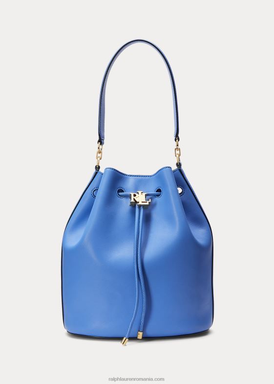 albastru noua anglie femei Ralph Lauren geanta mare andie din piele cu cordon 046885451