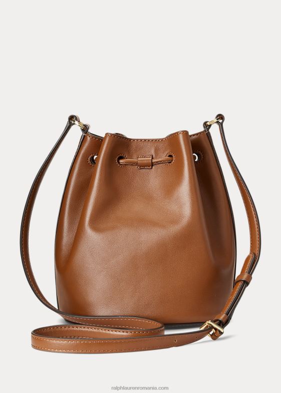 bronzat femei Ralph Lauren geanta din piele medie andie cu cordon 046885343