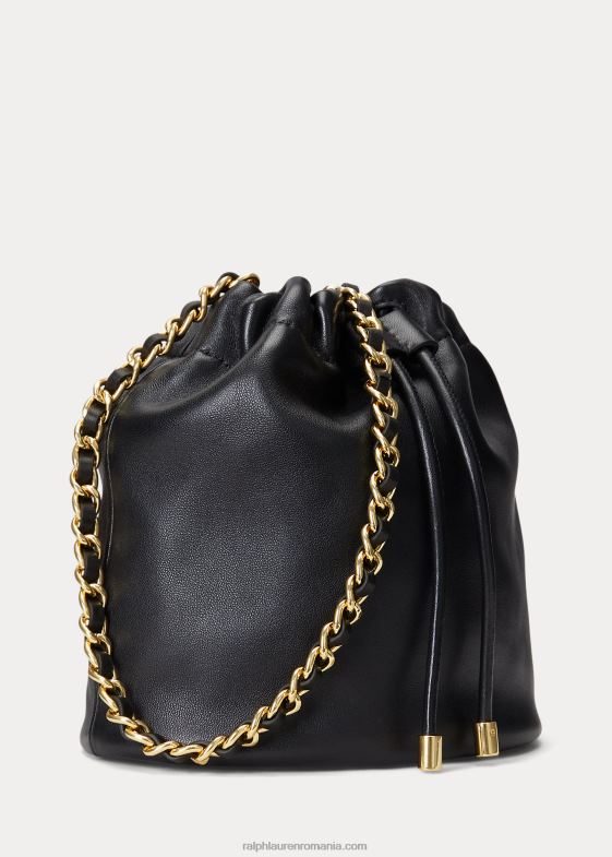 negru femei Ralph Lauren geantă medie Emmy din piele nappa 046885368