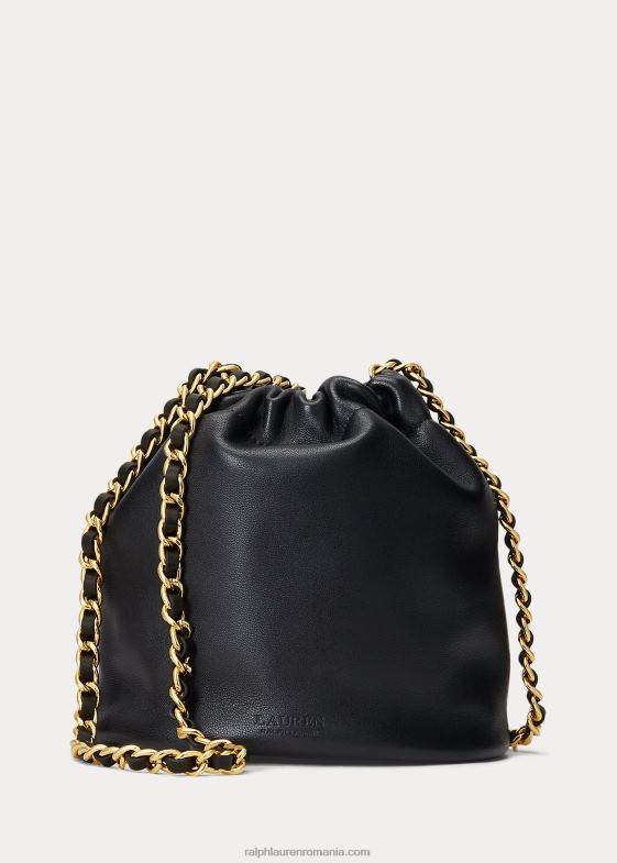 negru femei Ralph Lauren geantă medie Emmy din piele nappa 046885368