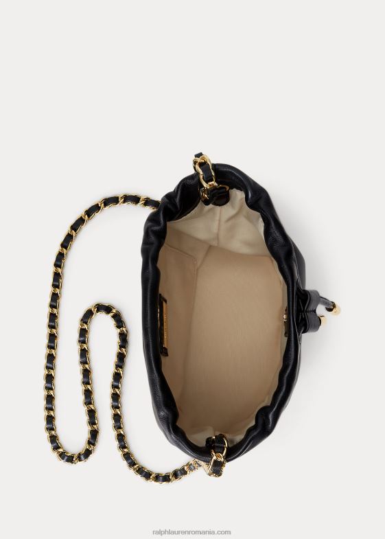 negru femei Ralph Lauren geantă medie Emmy din piele nappa 046885368