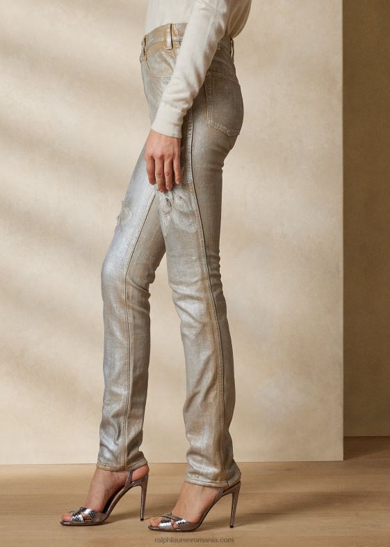 acoperit cu flori argintii femei Ralph Lauren 160 blugi slim din denim 046883549