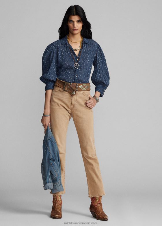 bronzat femei Ralph Lauren blugi vintage cizme bronz 046883626