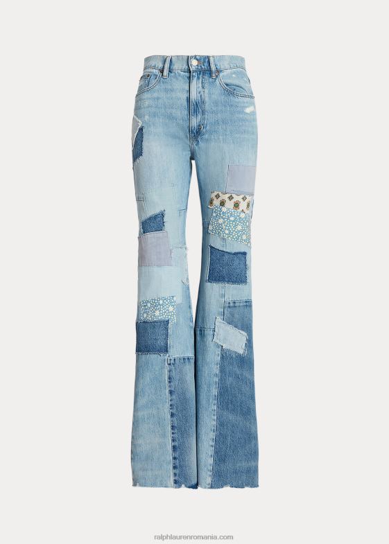 del valle wash femei Ralph Lauren blugi flare din bumbac mozaic 046883090