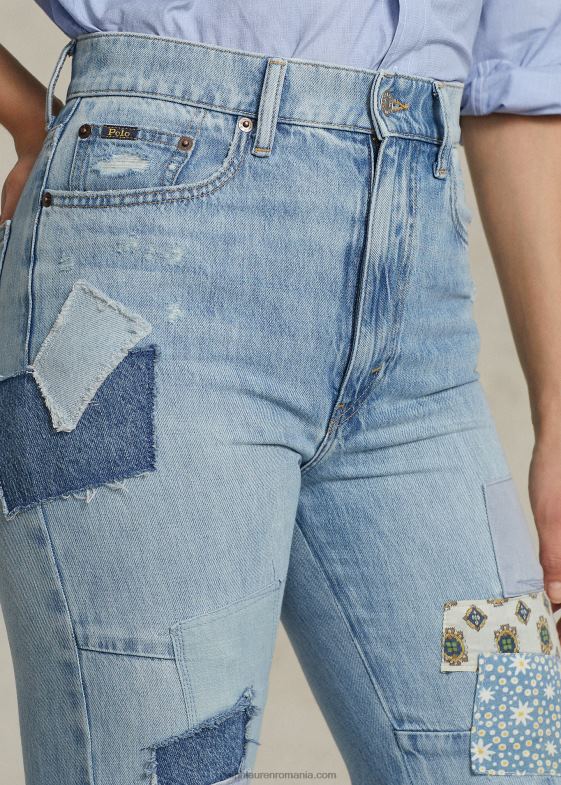 del valle wash femei Ralph Lauren blugi flare din bumbac mozaic 046883090