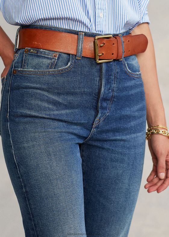 indigo mediu femei Ralph Lauren blugi slim cu talie mare callen 046884751