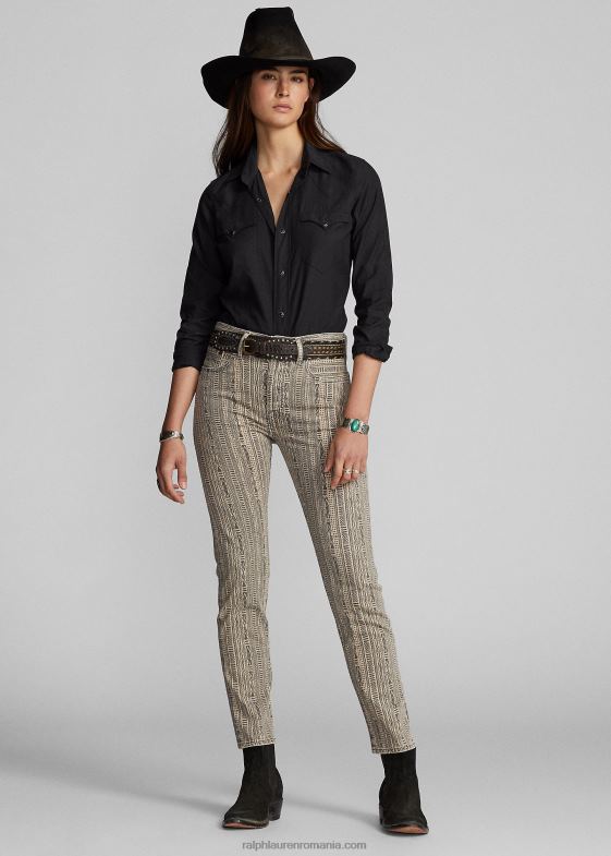 natural femei Ralph Lauren blugi natural vintage cu ajustare dreaptă 046883630
