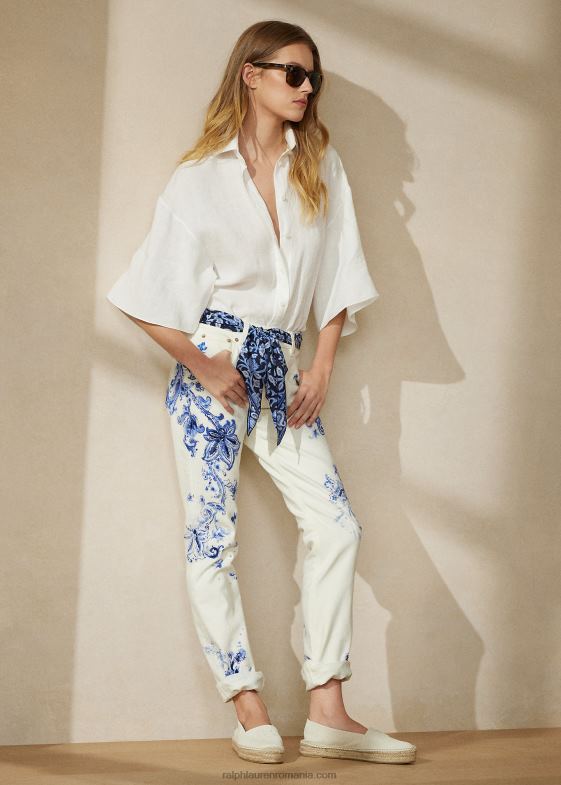 ombre paisley femei Ralph Lauren blugi din denim subțire paisley 160 046889318