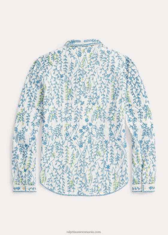 cremă/multi femei Ralph Lauren bluză din bumbac cu broderie florală 046883644