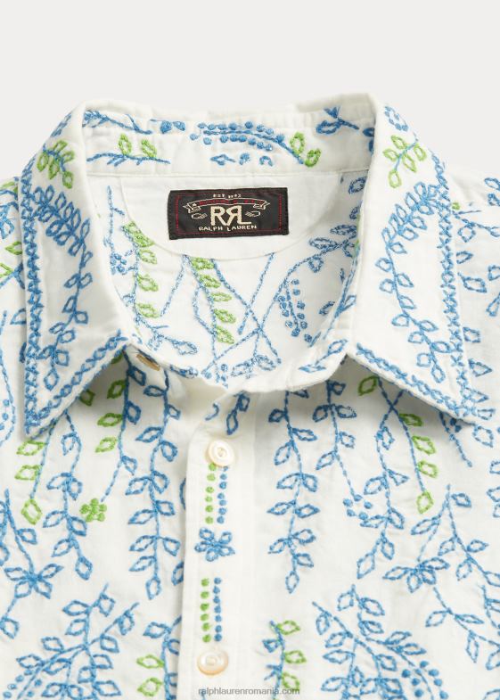 cremă/multi femei Ralph Lauren bluză din bumbac cu broderie florală 046883644