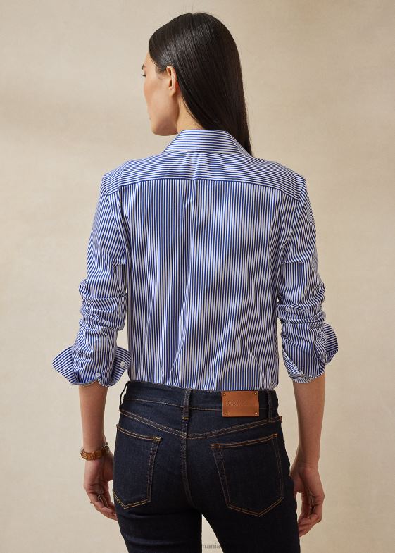 alb/albastru clasic femei Ralph Lauren cămașă cu dungi charmain 046889136