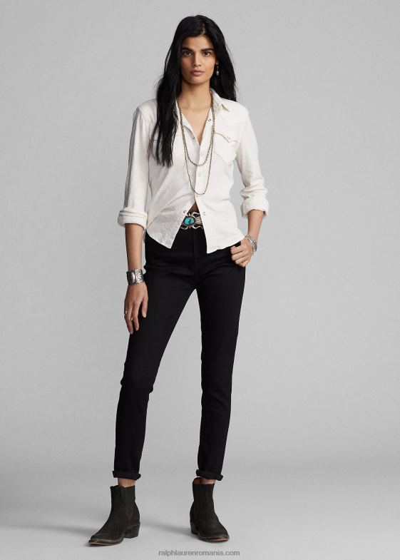 crema tonale femei Ralph Lauren cămașă vestică din tricot jacquard 046883613