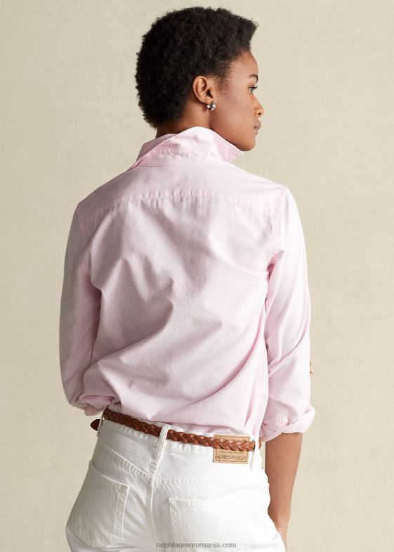 deco roz femei Ralph Lauren cămașă oxford cu potrivire clasică 046883350