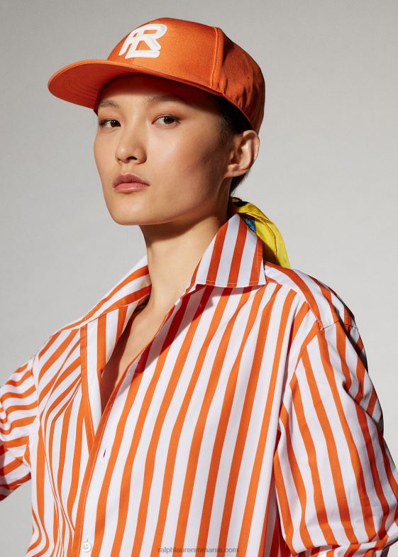 mac portocaliu/alb femei Ralph Lauren cămașă din bumbac în dungi 046889338