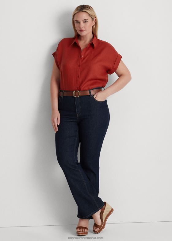 piatră roșie a soarelui femei Ralph Lauren cămașă cu mânecă dolman din in 046884500