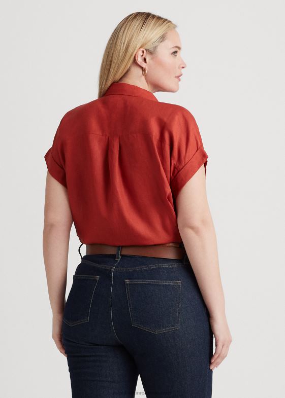 piatră roșie a soarelui femei Ralph Lauren cămașă cu mânecă dolman din in 046884500