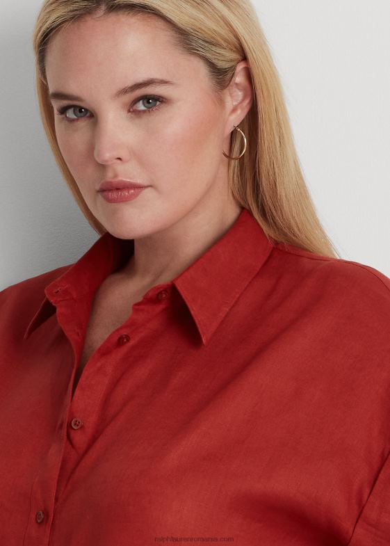 piatră roșie a soarelui femei Ralph Lauren cămașă cu mânecă dolman din in 046884500