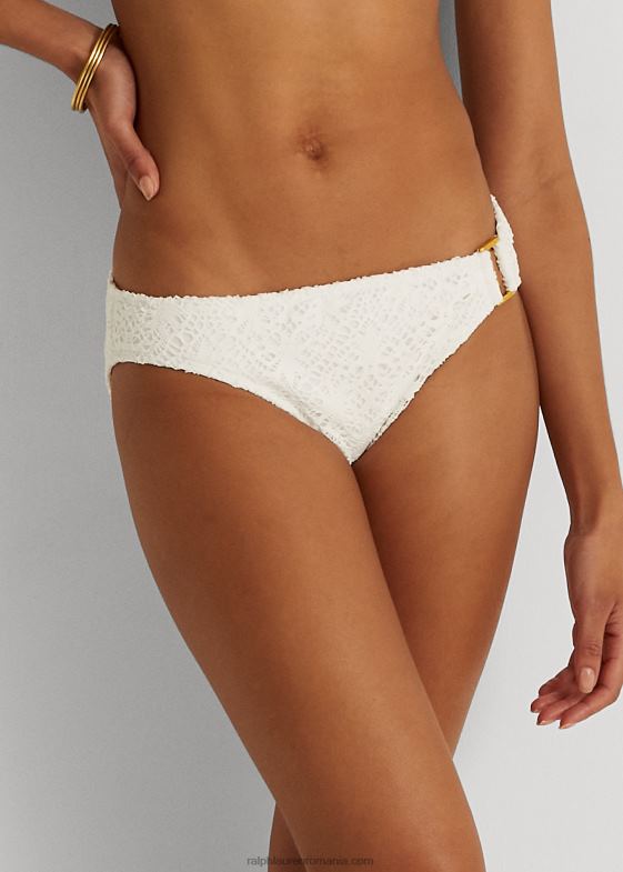 alb femei Ralph Lauren fund hipster croșetat cu inel în față 046889456