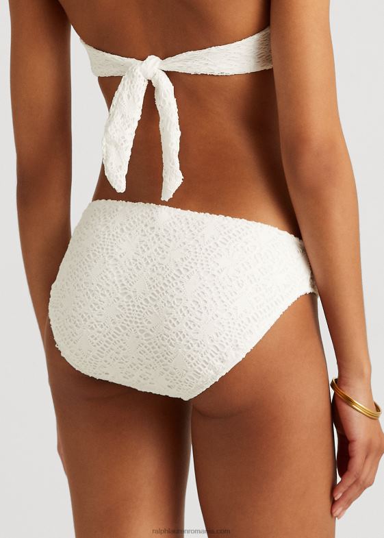 alb femei Ralph Lauren fund hipster croșetat cu inel în față 046889456