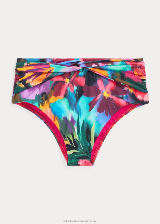 multi femei Ralph Lauren fund de bikini floral cu talie înaltă 046889437