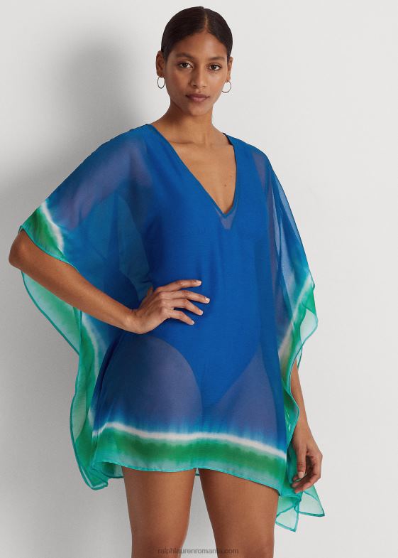 multi femei Ralph Lauren ombre crinkle chiffon cover-up 046889431