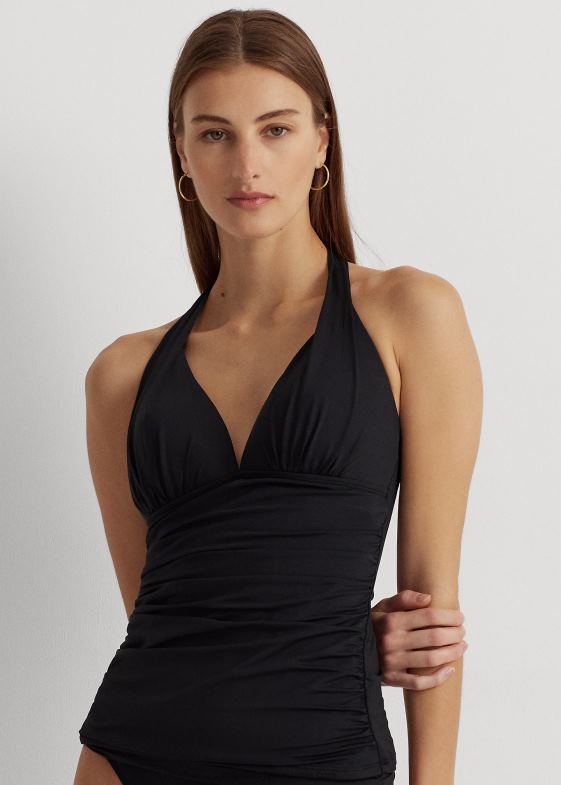 negru femei Ralph Lauren tankini cu halter 046884207