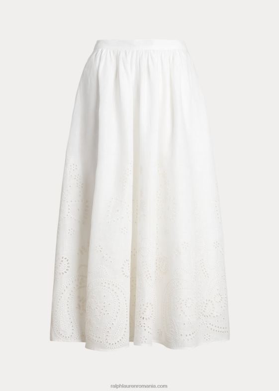 alb femei Ralph Lauren fusta midi din in ochi 046882997
