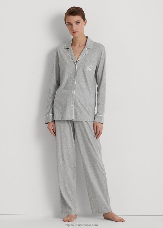 gri femei Ralph Lauren set de dormit din bumbac-modal 046884231