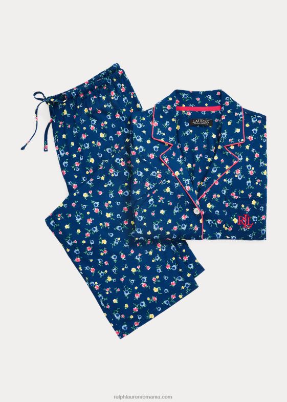 imprimeu bleumarin femei Ralph Lauren set de dormit capri jerseu floral 046889538