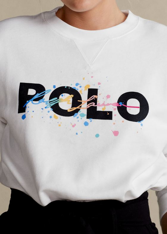 alb femei Ralph Lauren hanorac din fleece cu logo 046883352